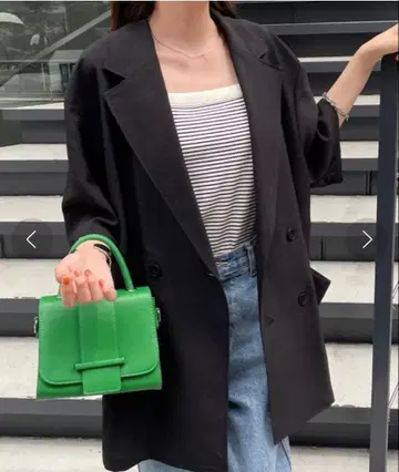 새상품 디스코트 테크 린넨 W 브레스트 반팔 셔츠 자켓 블랙