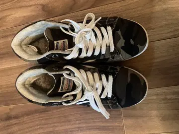 EDWIN 카모 패턴 하이컷 스니커즈