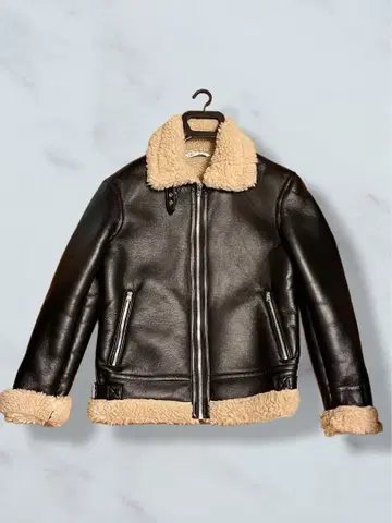 ZARA 무스탕 코트 S 사이즈 블랙 컨디션 최상