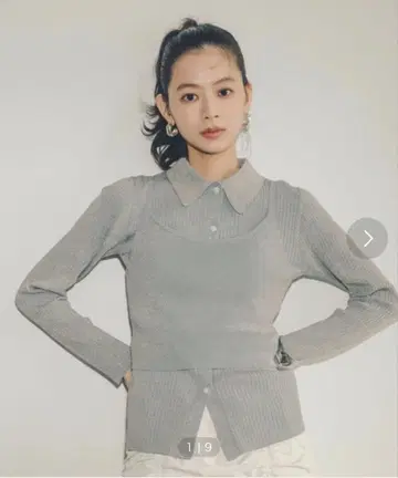 폴로 라메 니트 앙상블 블루