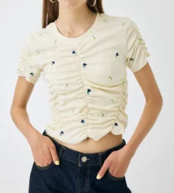 FLORAL RANDOM GATHER 셔츠