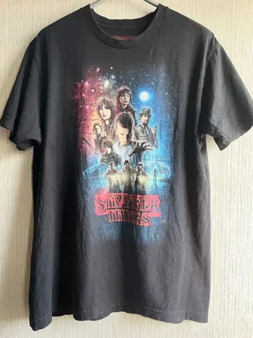기묘한 이야기 반팔 T셔츠 빅 프린트