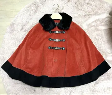 CECIL Mc BEE 세실 맥비 퍼 판초 케이프 레드 M