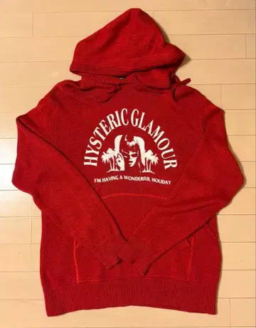 HYSTERIC GLAMOUR 레드 후드티 M