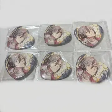 NU:카니발 아니카페 하트형 캔뱃지 레이 6점