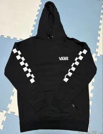 VANS 블랙 체커 후드티