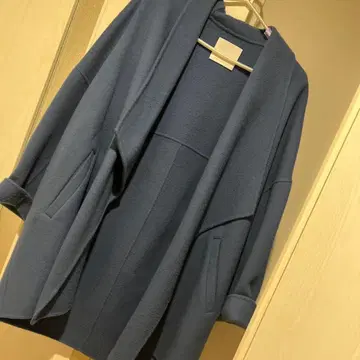 플리스풍 오픈 프론트 자켓 (블루)