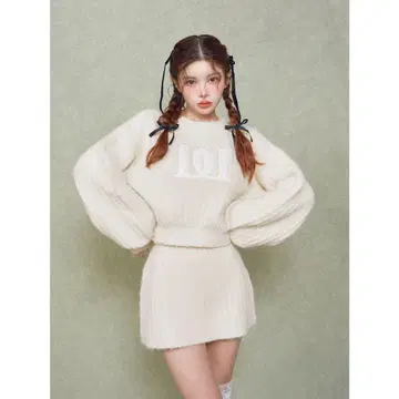 Darich 퀼팅 로고 니트 셋업