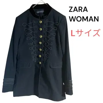[ ZARA WOMAN ] 자라 나폴레옹 자켓 골드 버튼 블랙 L 사이즈