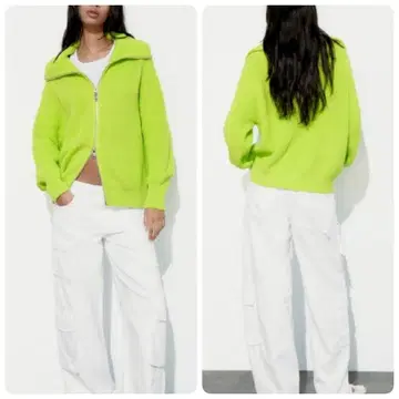 [택 포함 새상품] 데드스탁 ZARA 네온 자켓 후드티