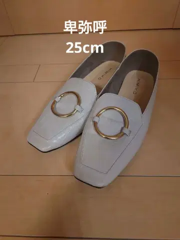 HIMIKO 화이트 플랫슈즈 25cm