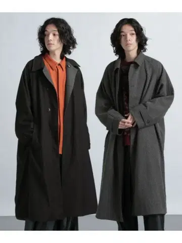 HARE/리버서블 오버 스테인 코트