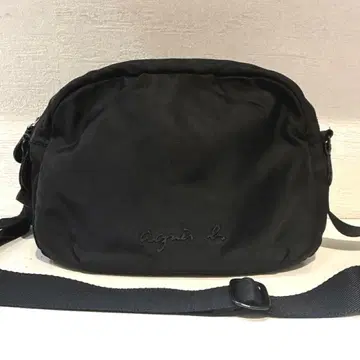 [ 새상품급 ] agnes b. 나일론 숄더백 블랙