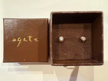 agete K10 다이아몬드 귀걸이