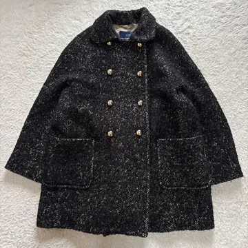 SHIPS 쉽스 헤링본 피코트 골드 버튼 트위드 울