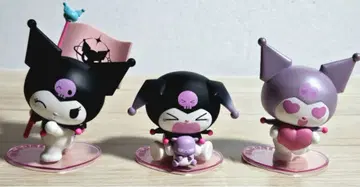 [상자 없음] 산리오 캐릭터즈 쿠로미 피규어 컬렉션 3종