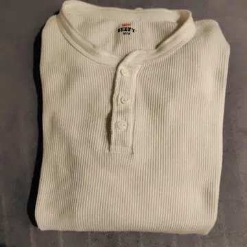 [ 고품질 ] Hanes BEEFY 헨리 넥 T셔츠 긴팔 M 사이즈