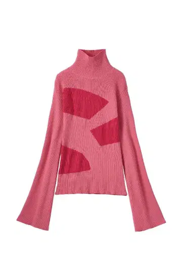 [ Knuth Marf ] 비대칭 핑크 리브 니트