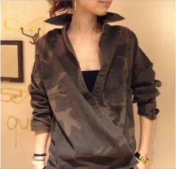 라빠르망 카모 패턴 코튼 긴팔 셔츠