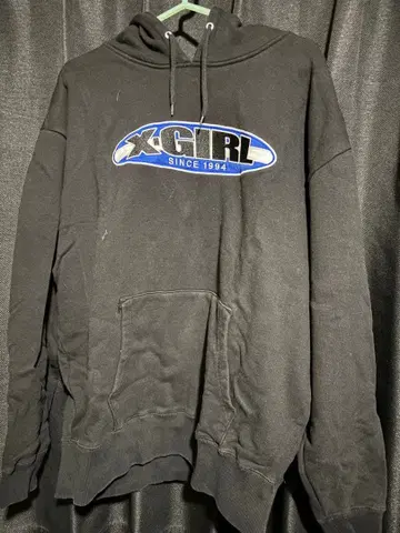 x-girl 블랙 후드티
