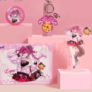 명조 루파 취다다 콜라보 3종 세트 아크릴 스탠드, 아크릴 키링, 캔뱃지