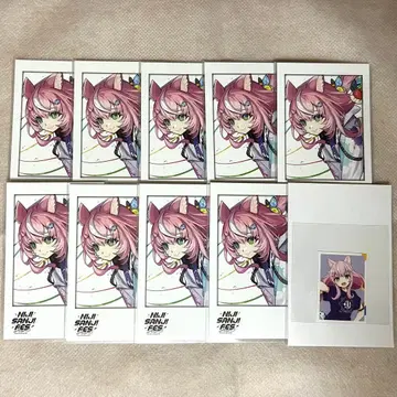 니지산지 얀나리 니지 페스티벌 키 비주얼 폴라로이드풍 카드