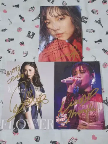 경질 케이스 발송 와시오 레이나 레이 친필 사인 엽서 3장 세트