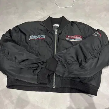 EVRIS 블랙 MA-1 자켓 F 사이즈