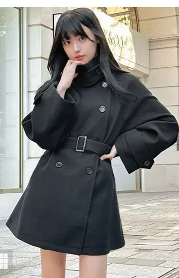 그레일 벨트 포함 멀티 Way 페이크 울 코트 [fo1762]