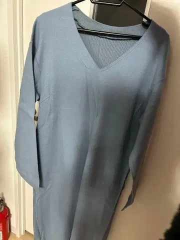 Anayi 라이트 블루 긴팔 니트 원피스 38