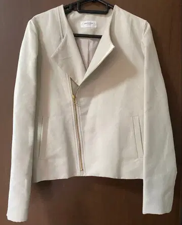 OPAQUE.CLIP 노카라 라이더스풍 자켓 아이보리