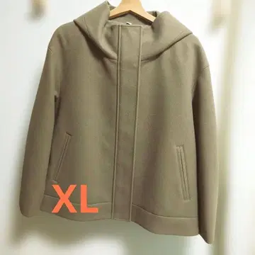 GU 후드 부착 코트 베이지