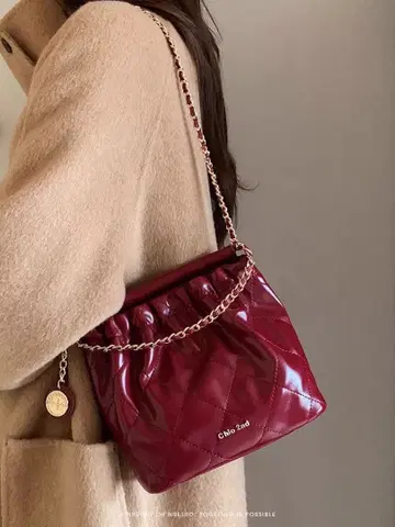 끌로에 자드 버건디 숄더백