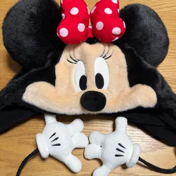 미니 마우스 리본 포함 빨간색 모자