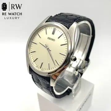 7-2596 SEIKO 4J41-0AK0 아날로그 손목시계 실버/블랙