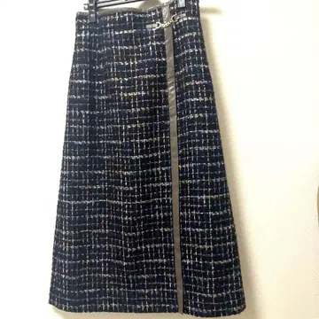 애니시스 트위드 타이트 스커트 네이비 믹스 계열 7호