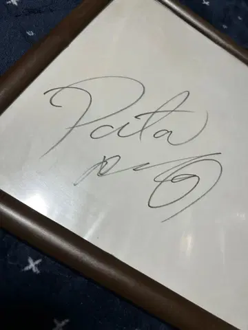 X JAPAN PATA 친필 사인 색지 hide X 팬 필수 시청!!