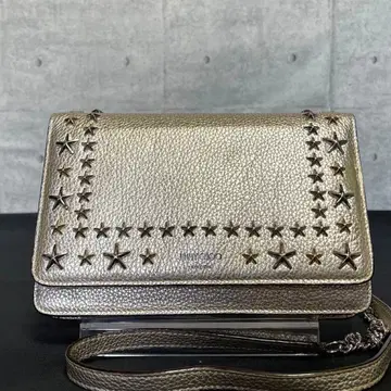 [ 새상품급 ] JIMMY CHOO PALACE 메탈릭 골드 숄더백