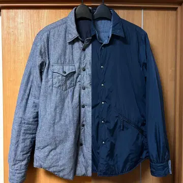 ASPESI 리버서블 충전솜 셔츠 아우터 사이즈 S 이탈리아제