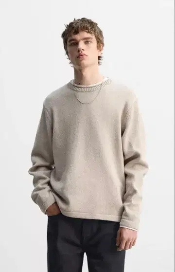 택 포함 새상품 ZARA ORIGINS 롤업 디테일 스웨터