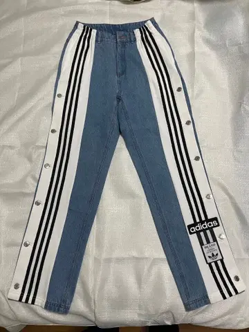 adidas 스트라이프 디자인 데님 팬츠