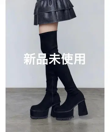 EMODA 스퀘어 핏 롱 부츠 M