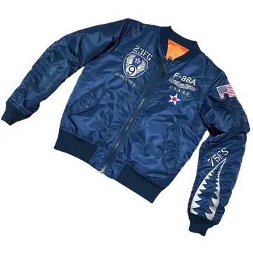 새상품급 AVIREX MA-1 플라이트 자켓 플라잉 샤크스 L 여성용