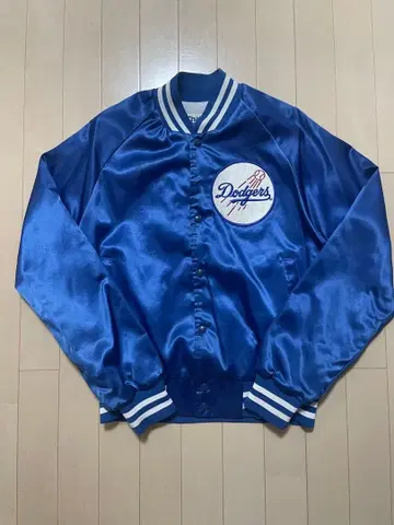 Dodgers 바시티 자켓 파랑 새틴