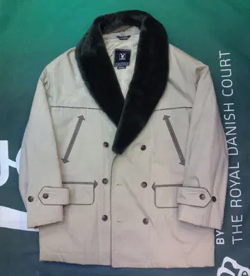 PLAYBOY 베이지 더블 브레스트 자켓 구제 의류 새상품급