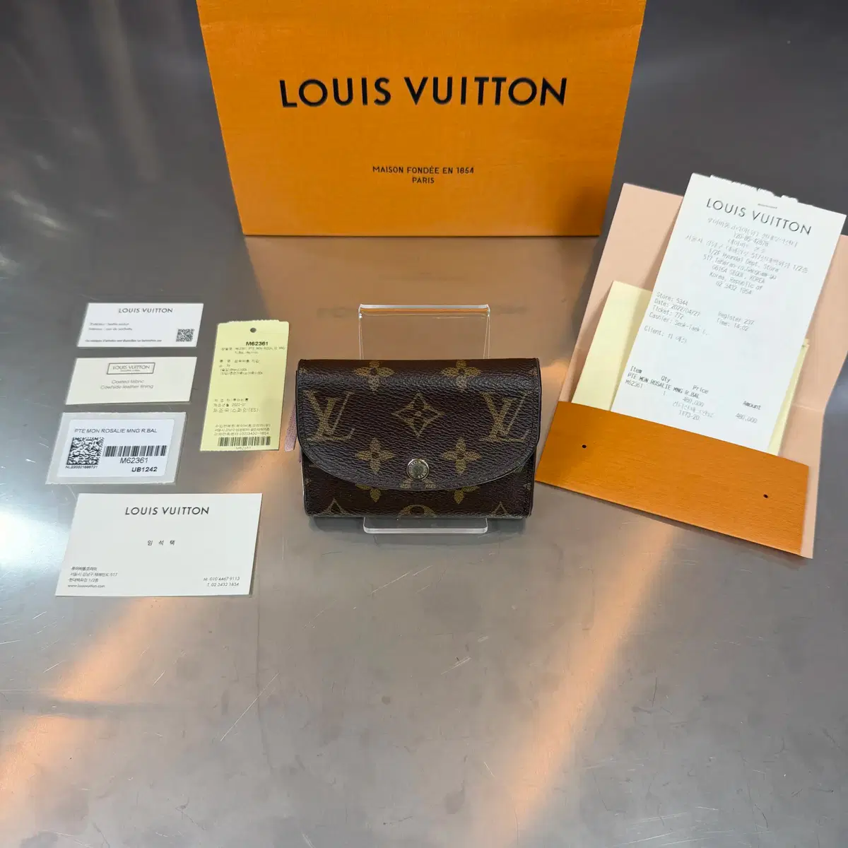 [Riob] Louis Vuitton Monogram Rosalie Coin Purse Card Holder