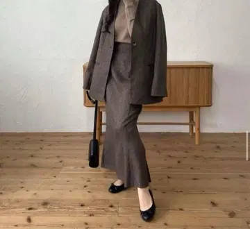 nairo 머메이드 스커트 브라운