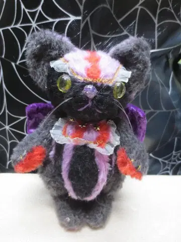 솜사탕 castle 테디베어 검은 고양이 리본 봉제 인형 20cm