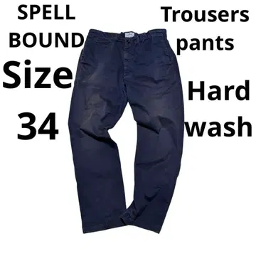 스펠바운드 트라우저 팬츠 네이비 페이드 스트레치 이지 팬츠
