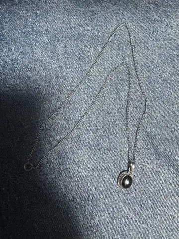 빈티지 실버 오닉스 목걸이